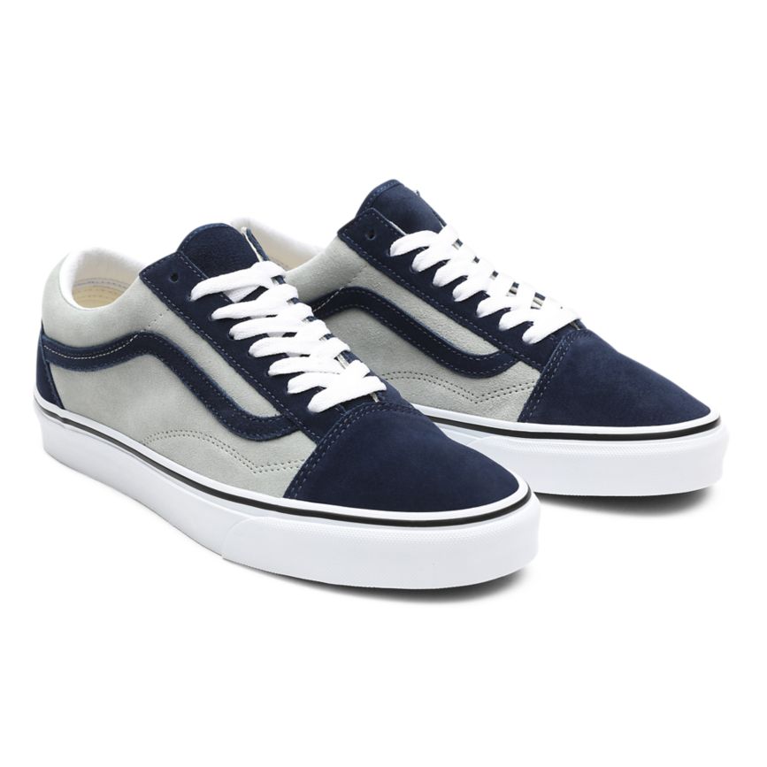 Vans 2-Tone Suede Old Skool Dam Blå/Grå - Vans Låga Skor Storleksguide (YHRAI9463)